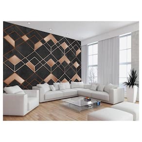 Papel De Parede 3D Estilo Marmore Cores Formas 3,5M Mbr08