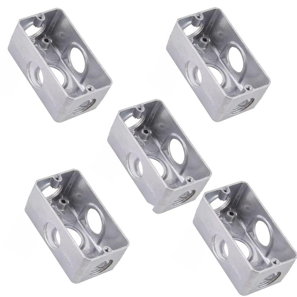 Kit 5x Condulete 3/4 Múltiplo X Sem Pintura Sem Tampa Sem Tampão Sieg