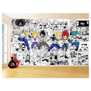 Papel De Parede Dragon Ball Goku Vegeta Anime 3,5M Dbz228