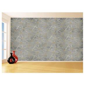 Papel De Parede 3D Concreto Queimado Risco Bege 3,5M Kkt72