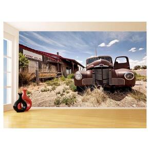 Papel De Parede 3D Carro Antigo Clássico Vintage 3,5M Cxr34
