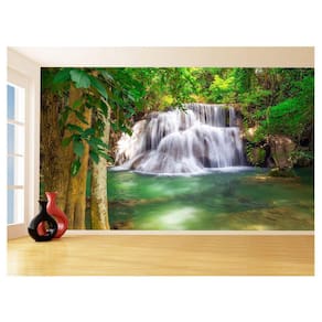 Papel De Parede 3D Paisagem Cachoeira Florestas 3,5M Nch234