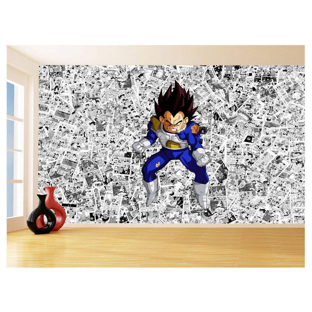Papel De Parede 3D Dragon Ball Vegeta Anime 3,5M Dbz596