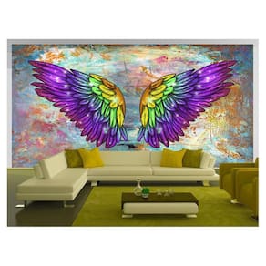 Papel De Parede 3D Arte Asas Selfie Insta Cores 3,5M Tra351