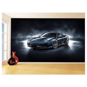 Papel De Parede 3D Carro Ferrari Azul Escuro 3,5M Car103