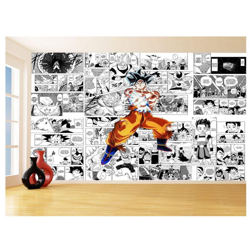 Papel De Parede Dragon Ball Goku Página Manga 3,5M Dbz670