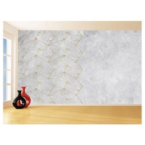 Papel De Parede 3D Concreto Queimado Risco Bege 3,5M Kkt102
