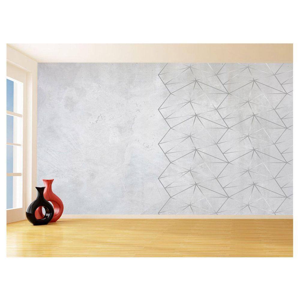 Papel De Parede Concreto Queimado Listra Risco 3,5M Kkt54