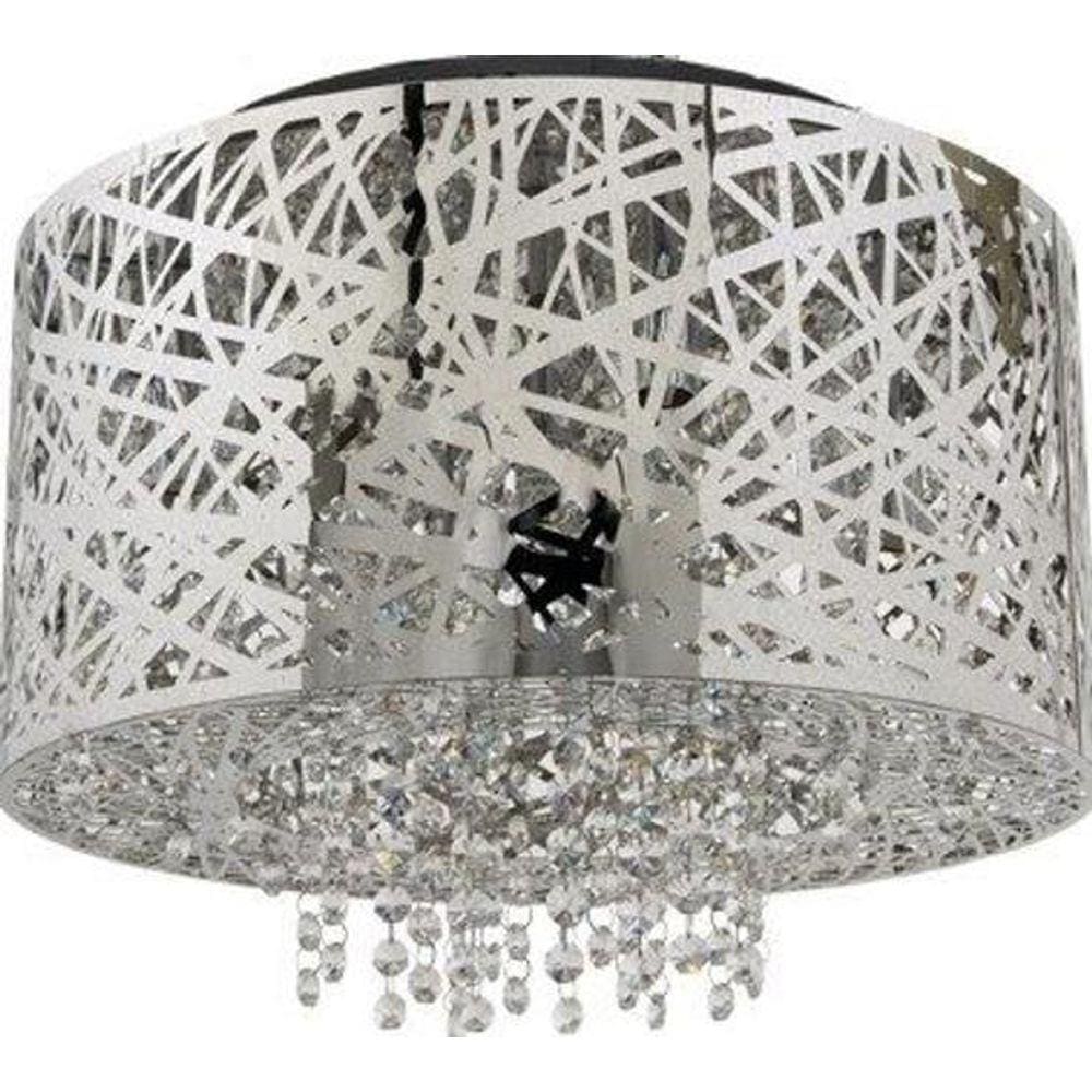 Plafon Apolo Inox Cristal Para Led