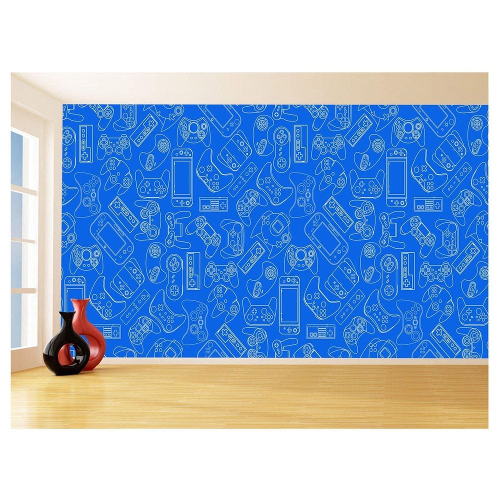 Papel De Parede 3D Infantil Controle Game Jogo 3,5M Azs251