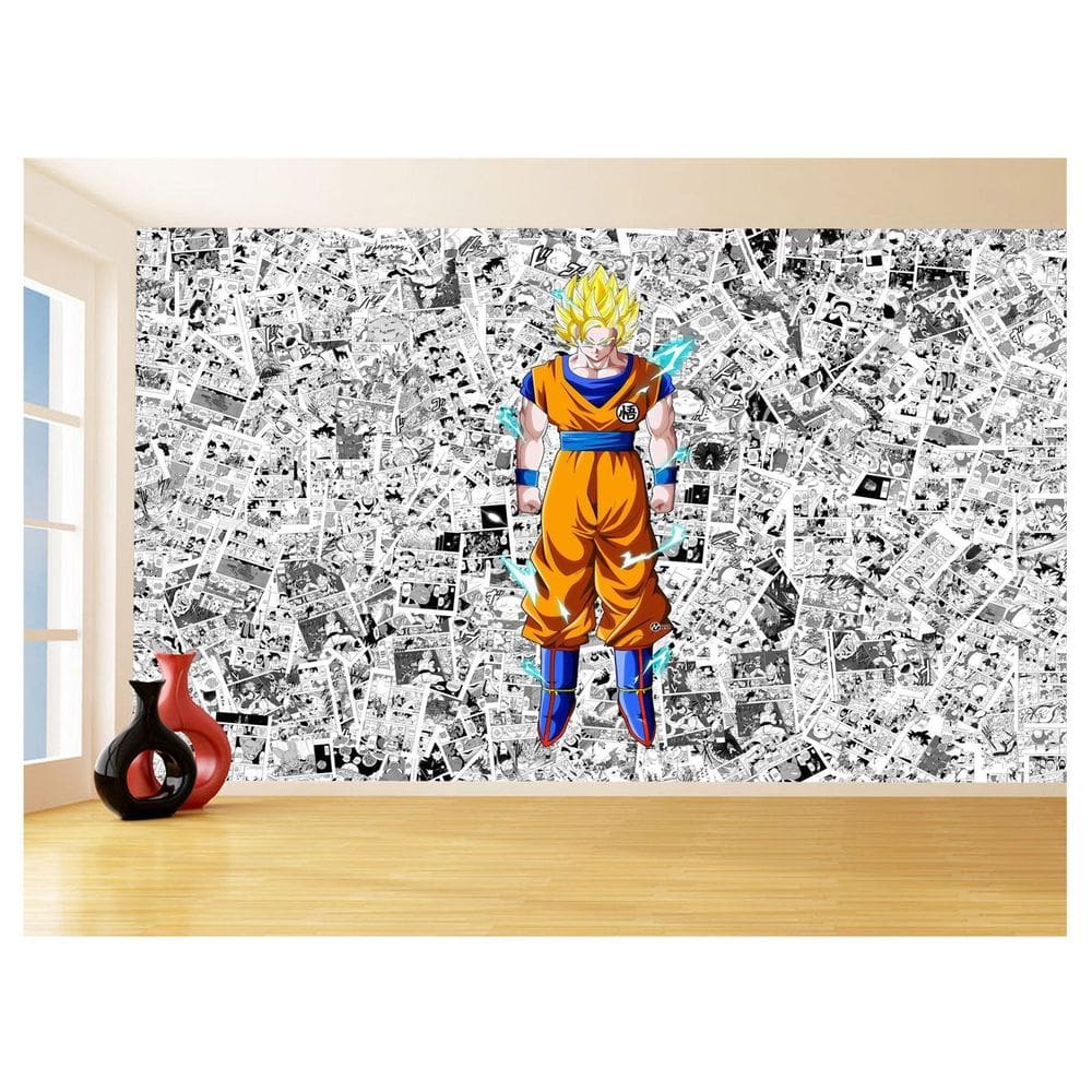 Papel De Parede Dragon Ball Goku Página Manga 3,5M Dbz516
