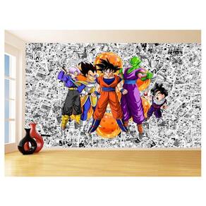 Papel De Parede Dragon Ball Goku Vegeta Anime 3,5M Dbz106