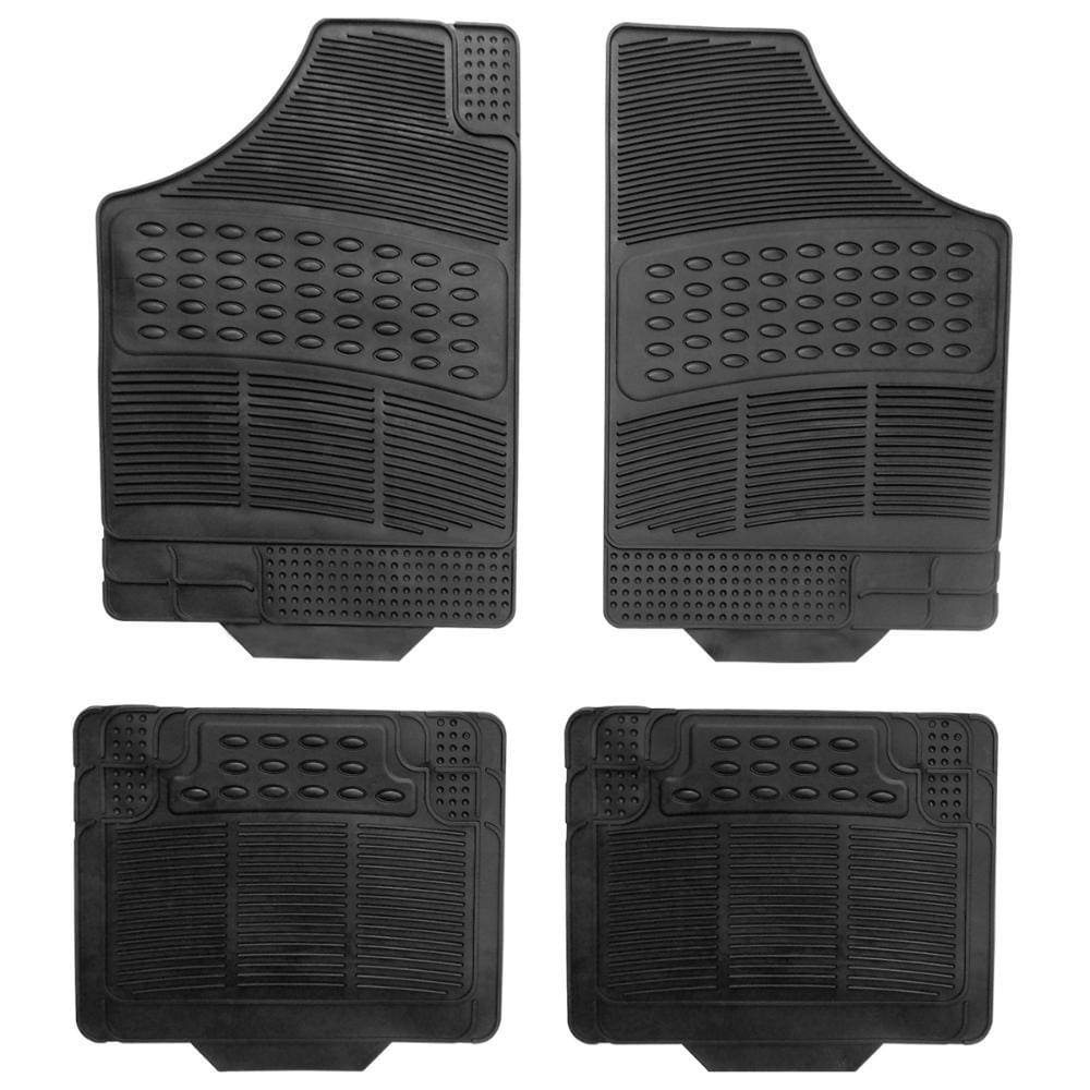 Jogo de Tapete Borracha Automotivo Modelo B Universal Preto