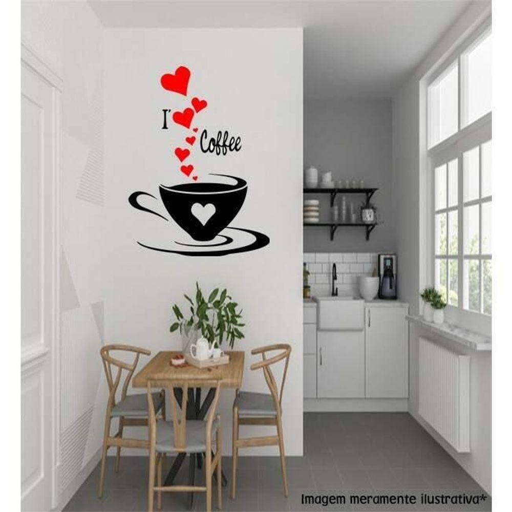 Adesivo De Parede I Love Café