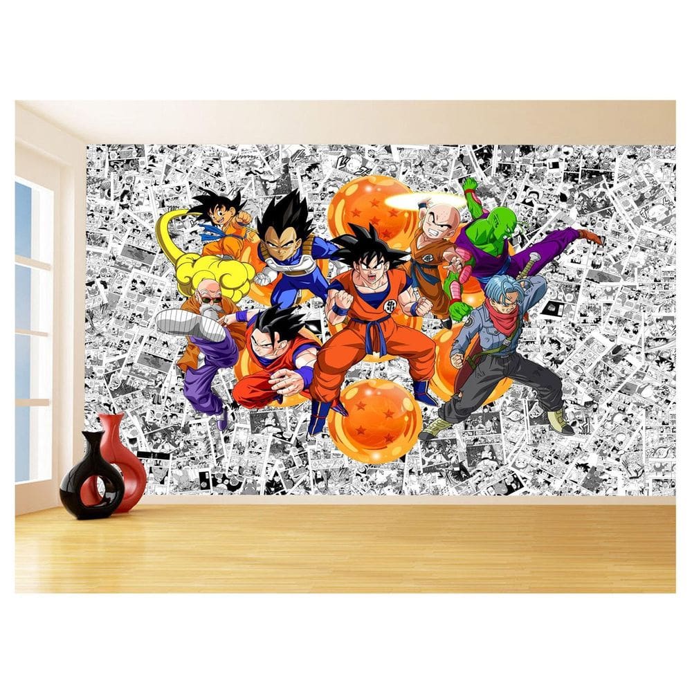 Papel De Parede Dragon Ball Goku Vegeta Anime 3,5M Dbz132