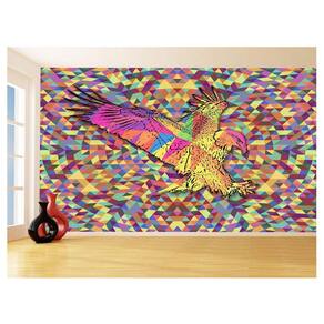 Papel De Parede 3D Animais Pop Art Águia Voando 3,5M Pxa240