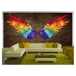 Papel De Parede 3D Arte Asas Selfie Insta Cores 3,5M Tra237
