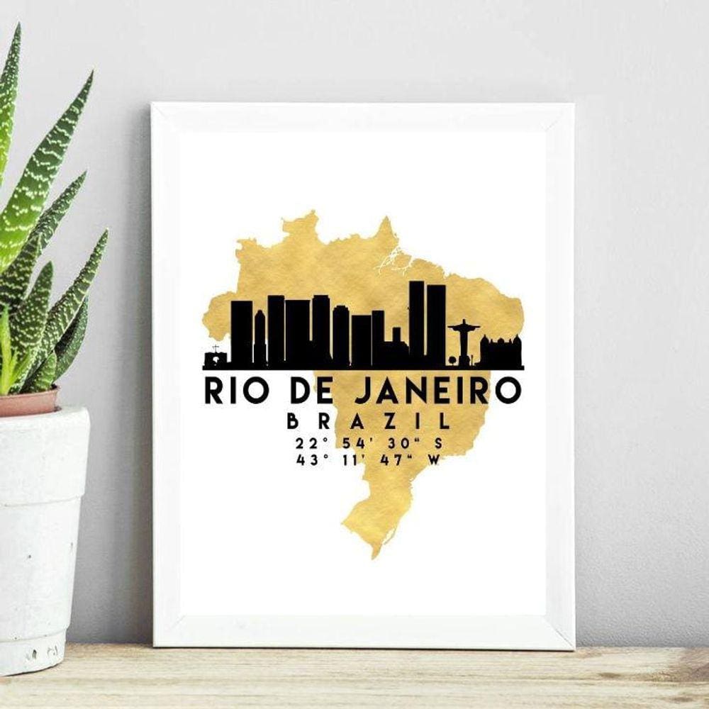 Quadro Rio De Janeiro Brazil - Escala 24X18Cm