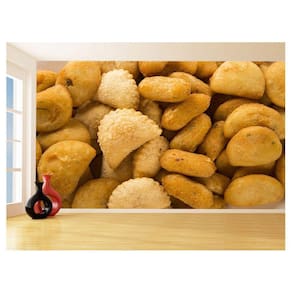Papel De Parede Alimentos Salgados Coxinha Bar 3,5M Al510