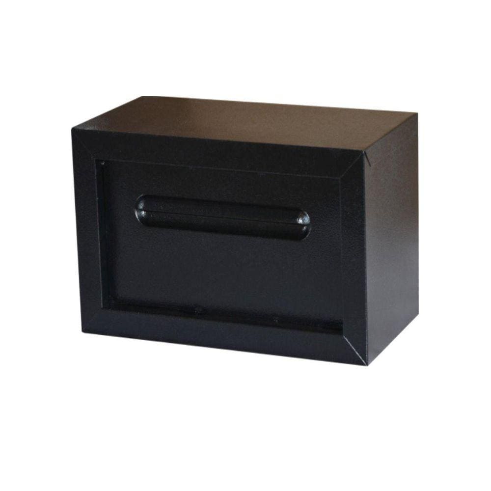Caixa de Correio Cartas Condomínio Detras Preta 15x30x18cm