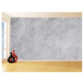 Papel De Parede 3D Concreto Queimado Liso Cinza 3,5M Kkt19