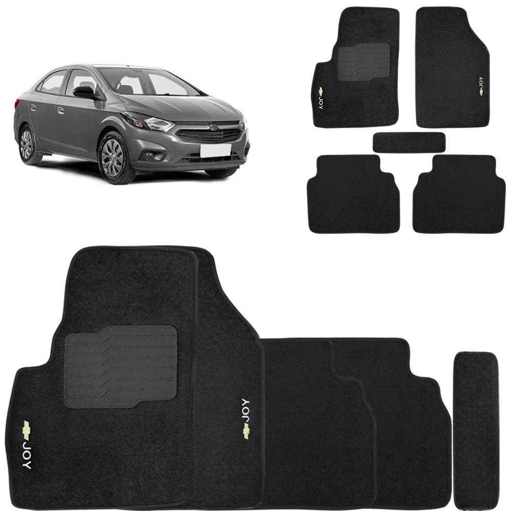 Jogo de Tapete Carpete Onix joy 2020 a 2022 Preto 5 Peças