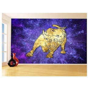 Papel De Parede 3D Animais Pop Art Touro Bull 3,5M Pxa198
