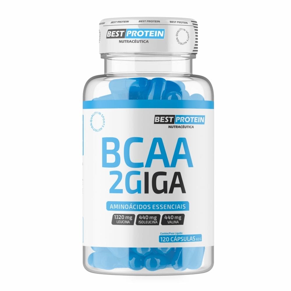 BCAA 2 Giga Recuperação Muscular Avançada Pote com 120 Cápsulas da Best Protein