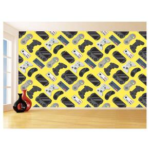 Papel De Parede 3D Infantil Controle Game Jogo 3,5M Azs278
