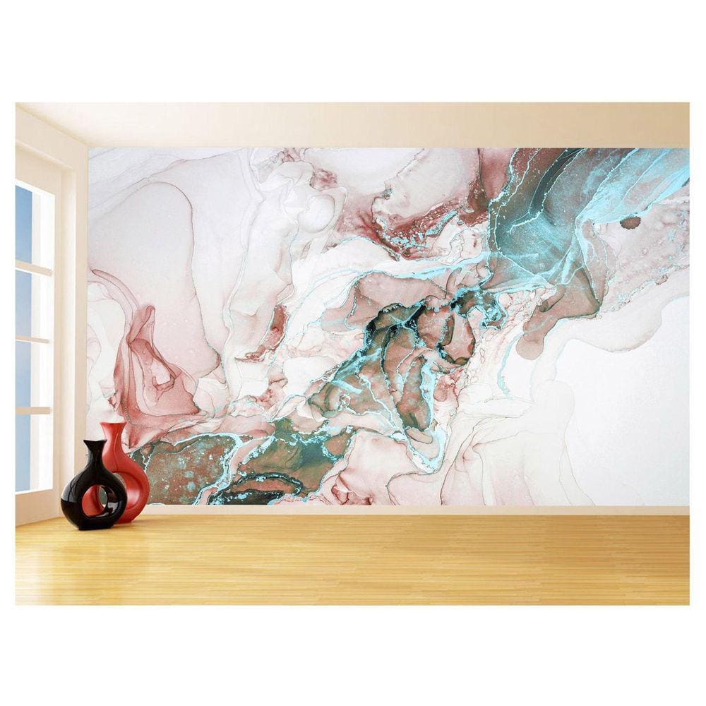 Papel De Parede 3D Estilo Marmore Tintas Cores 3,5M Mbr179