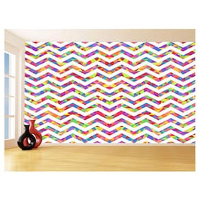 Papel De Parede 3D Sala Chevron Zig Zag Listras 3,5M Zig82