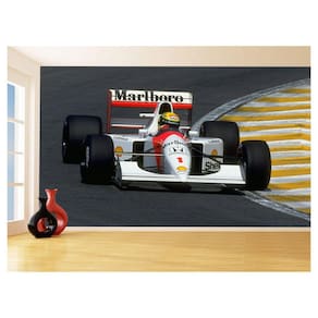 Papel De Parede 3D Carro F1 Mclaren Mp4/4 Senna 3,5M Cxr130
