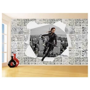 Papel De Parede 3D Heróis Página Quadrinhos Hq 3,5M Nhma232