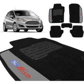 Tapete Carpete New Fiesta 2014 2015 Pto Bordado 5 Peças