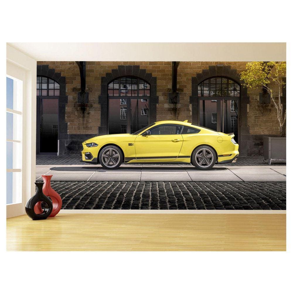 Papel De Parede 3D Carro Ford Mustang Muscle Car 3,5M Car84