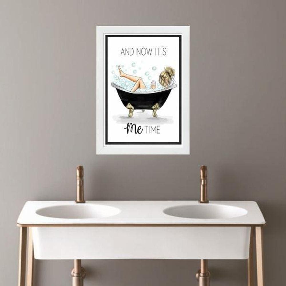 Quadro Decoração Banheiro Menina 24X18Cm