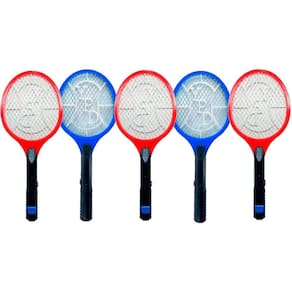 Raquete Eletrica Recarregável Mosca Dengue Led Kit Com 5