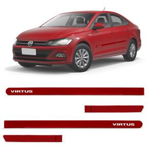 Jogo Friso Lateral Virtus 2018 a 2023 Vermelho Tornado Slim