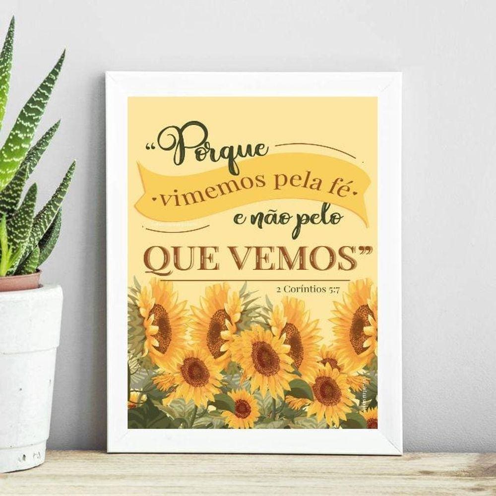 Quadro Coríntios - Vivemos Pela Fé 33X24Cm - Com Vidro