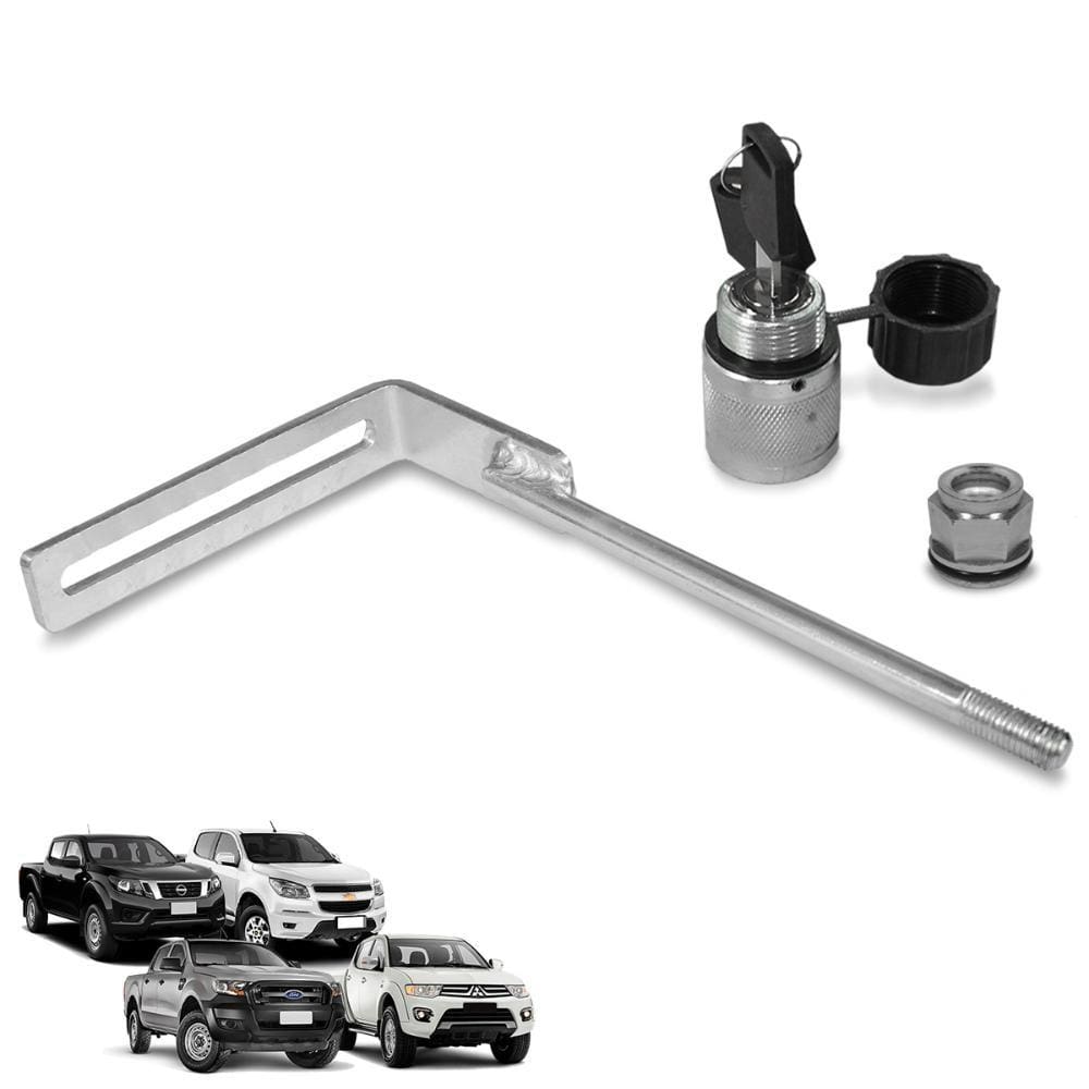 Trava de Estepe S10 Ranger Frontier L200 Triton 2008 a 2023 Antifurto Gtnox