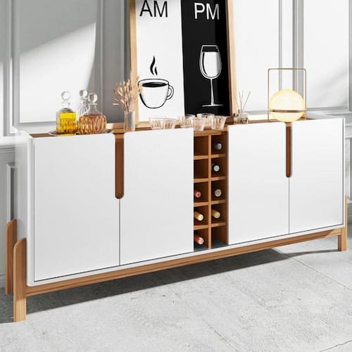 imagem-Aparador Buffet 4 Portas 190cm Lizz Casa D - Branco
