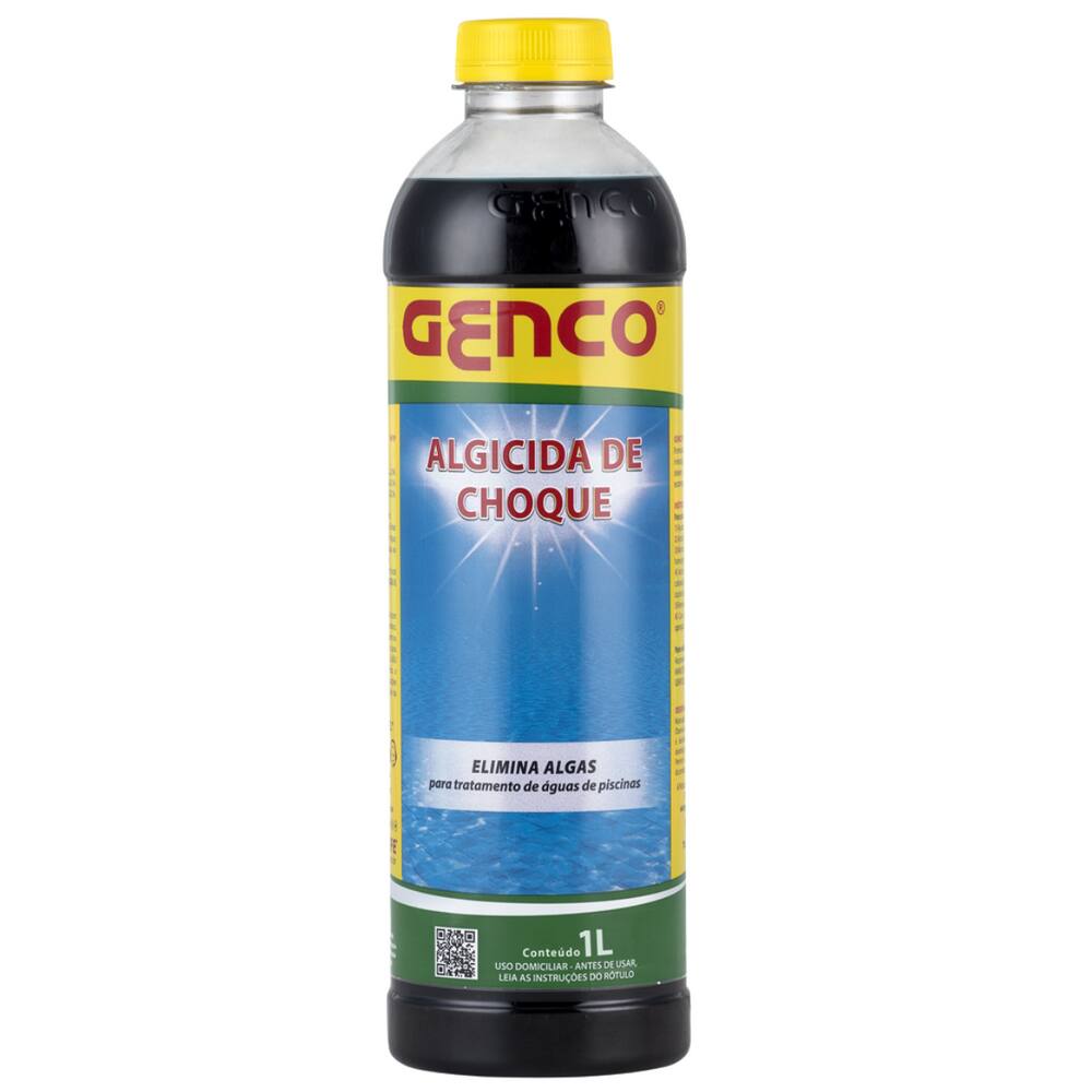 Algicida Choque Tratamento P/ Algas De Piscinas Genco 1 Litro
