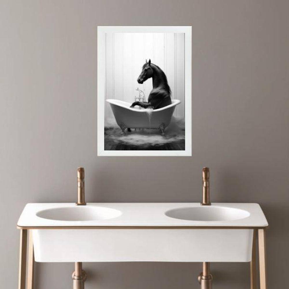 Quadro Banheiro Coleção Animais - Cavalo 33X24Cm