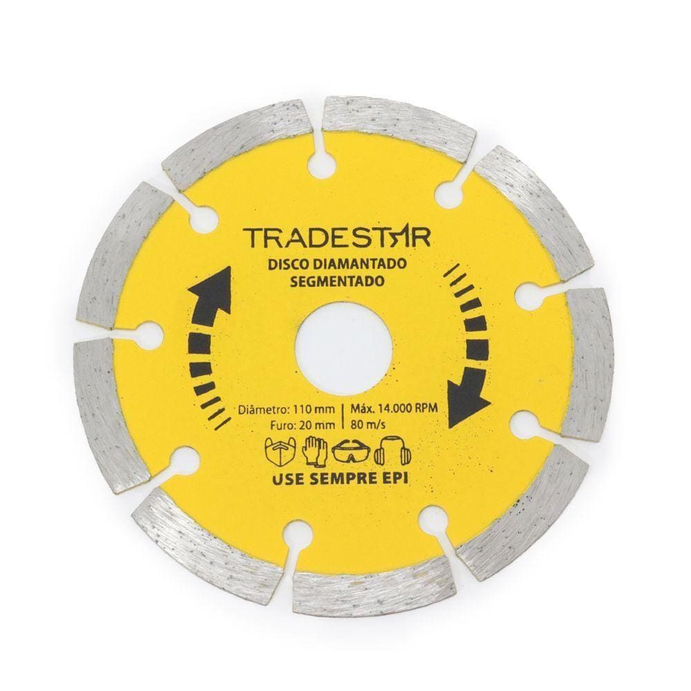 Disco Corte Diamantado Segmentado 110mm 4 P- Concreto Tradestar