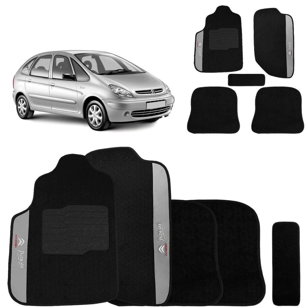 Jogo De Tapete Carpete Xsara Picasso 1999 a 2012 Preto 5 Peças