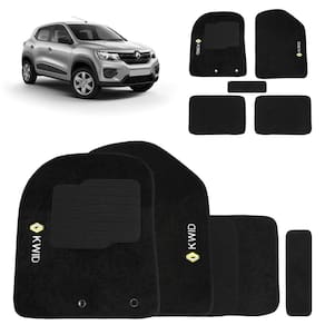 Jogo de Tapete Carpete Kwid 2017 a 2024 Preto 5 Peças