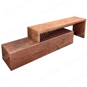 Rack Aston Universum Extensível 164 cm a 300 cm Carvalho Amêndoa