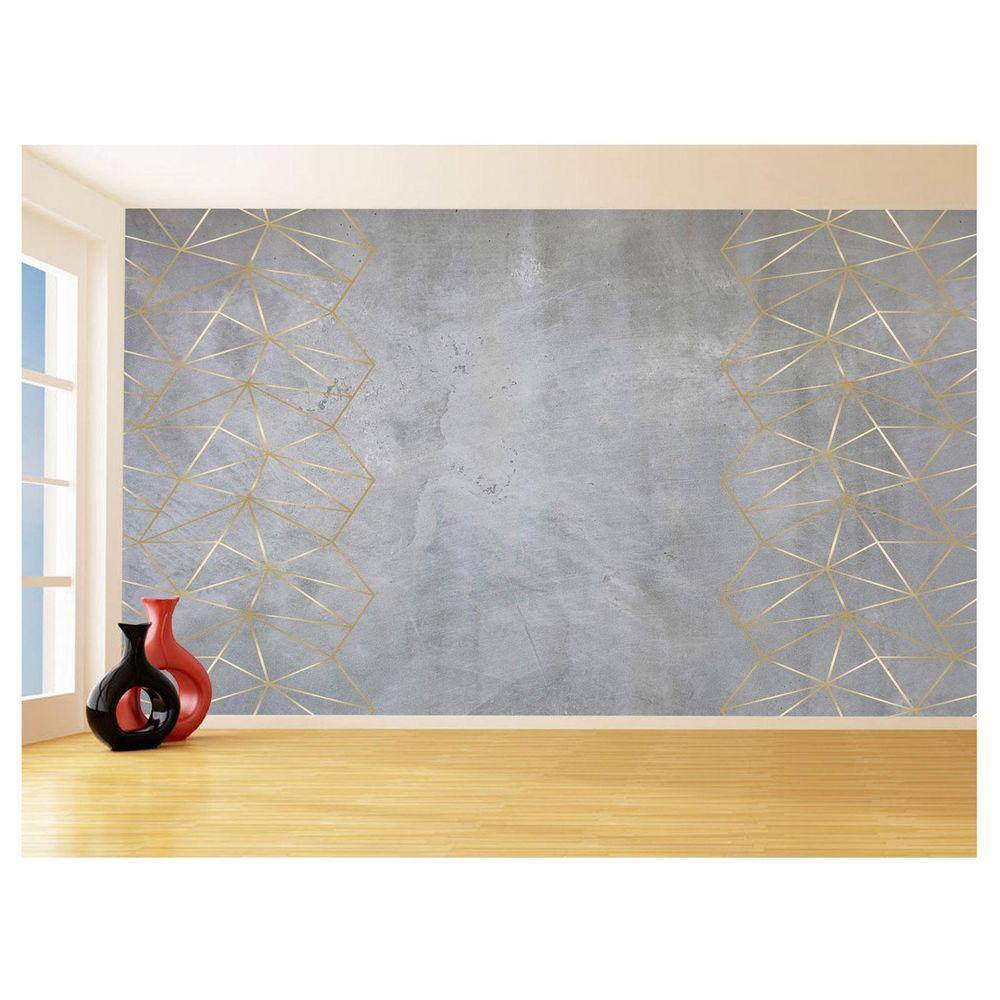 Papel De Parede 3D Concreto Queimado Risco Bege 3,5M Kkt128