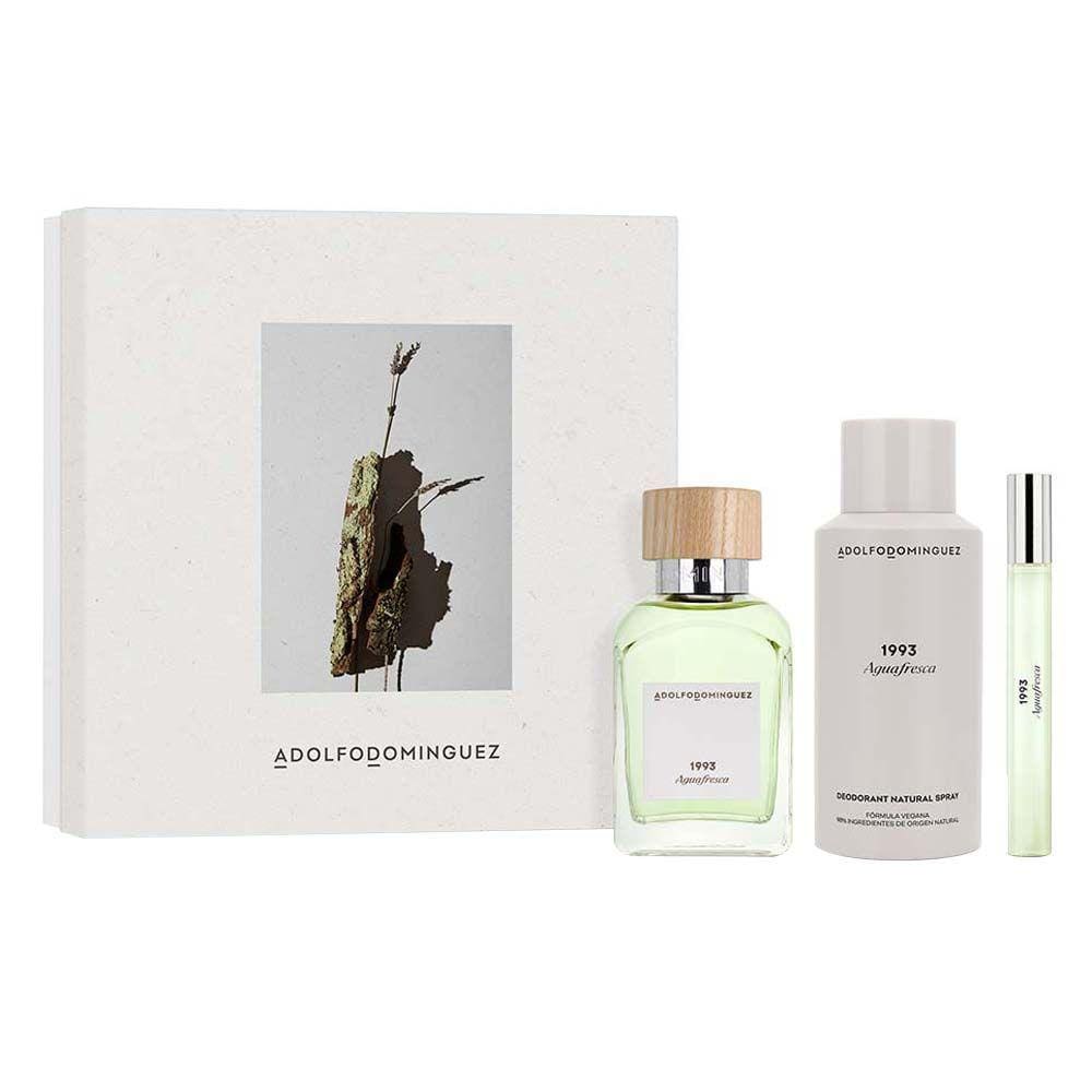 Kit Adolfo Dominguez 1993 Agua Fresca Eau de Toilette 120ml + Desodorante 150ml + Eau de Toilette 10ml