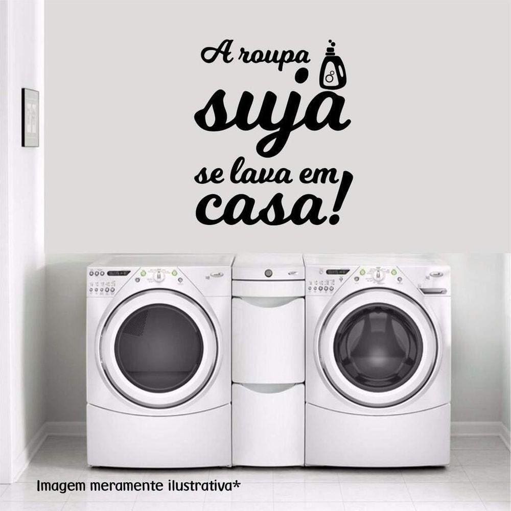 Adesivo De Parede Lavanderia Roupa Suja